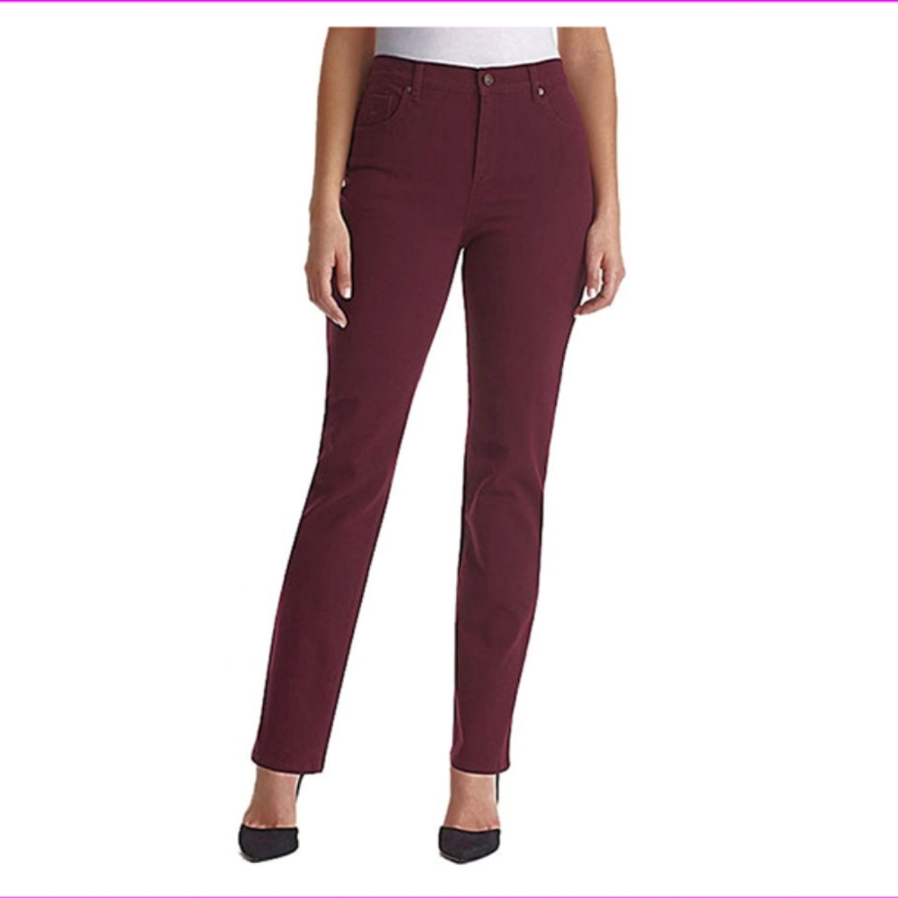 GV dark burgundy Amanda slimming jean